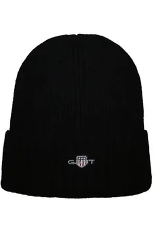 GANT Beanie Unisex Mütze Wolle SHIELD WOOL BEANIE schwarz