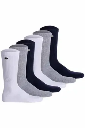 Lacoste Kurzsocken Unisex Socken 6er Pack Baumwolle (Packung, 6er Pack) blau|grau|weiß 35-38