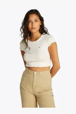 Tommy Hilfiger T-Shirt TJW SH SLIM BABYLOCK TEE EXT mit Babylock beige XS (34)