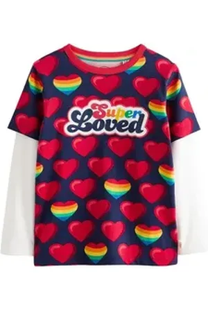 Little Bird Langarmshirt buntes Langarmshirt (1-tlg) blau 122-128 (7-8 J.)