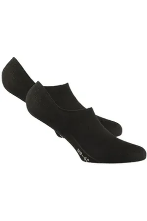Rohner Socks Füßlinge Unisex Socken 2er Pack Baumwolle Basic Footies (Packung, 2er Pack) schwarz 39-42
