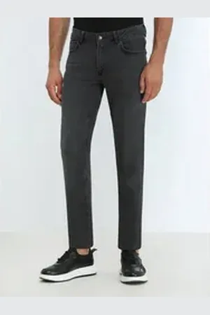 Kip Regular-fit-Jeans Dunkelgraue Super Slim Fit Denim Baumwollmischung Hose 28