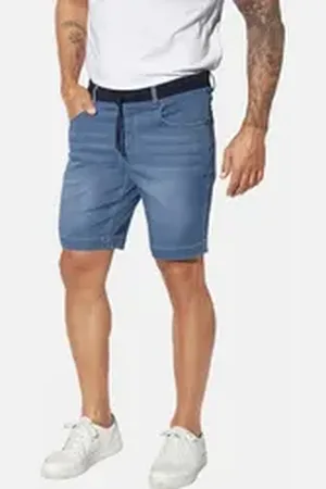 Jan Vanderstorm Bermudas GULLBRAND mit Bund aus Strick blau 4XL (70)