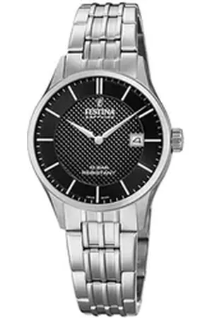 Festina Quarzuhr Damen Uhr F20006/4 Edelstahl, (Analoguhr), Damen Armbanduhr rund, Edelstahlarmband silber, Elegant silberfarben