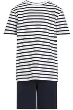 Tommy Hilfiger Underwear Pyjama S/S JERSEY PJ SET (Set, 2 tlg., 2er) mit Logostickerei blau 164/170