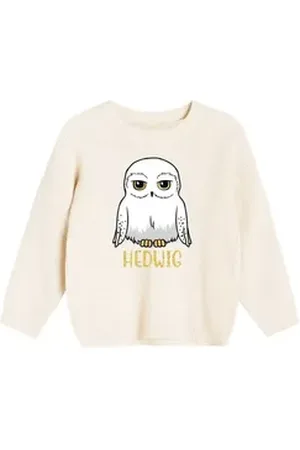 Warner Bros. Bros. Kapuzenpullover Pullover Harry Potter - Hedwig Strick (1-tlg) weiß 116 (5-6 Jahre)