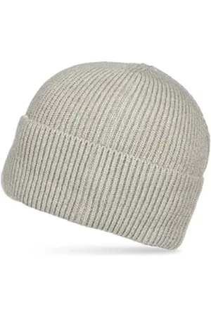 CASPAR Beanie MU221 Unisex Beanie Fischermütze mit Rippenstrick Muster mit breitem, lässigem Umschlag für einen guten Halt beim Tragen grau