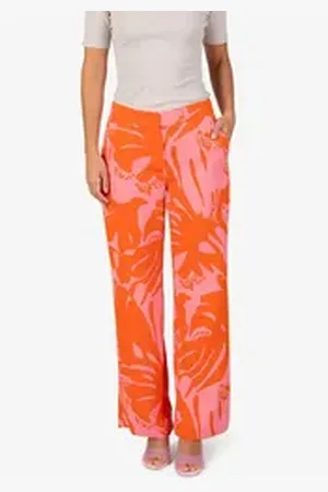 Sportalm Kitzbühel Palazzohose mit Tropicalprint orange 38