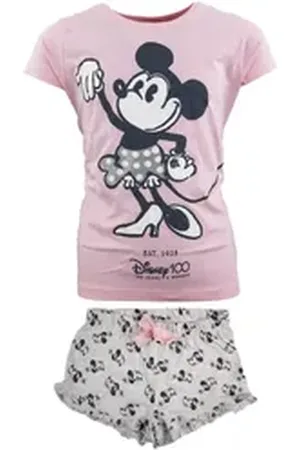 Disney Pyjama Minnie Mouse 100 Years Mädchen kurzarm Pyjama Gr. 140 bis 164 rosa 140