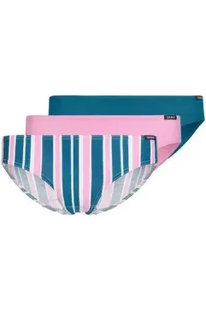 Skiny Slip Mädchen Slip 3er Pack Baumwollmischung (Packung, 3er Pack) blau|rosa 164