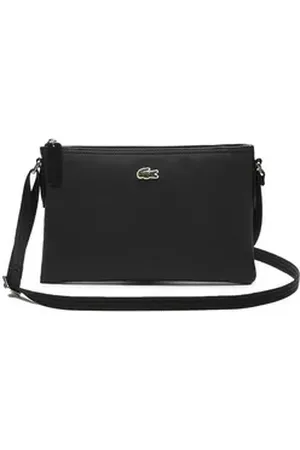 Lacoste Henkeltasche Damen Umhängetasche Lederimitat schwarz