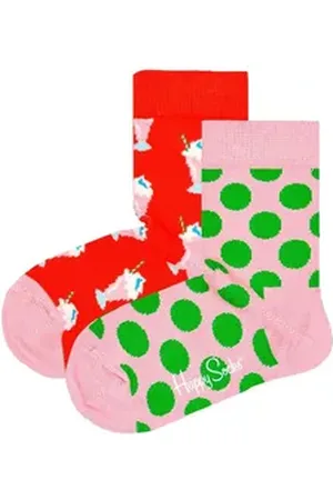 Happy Socks Freizeitsocken Unisex Socken 2er Pack Baumwolle (Packung, 2er Pack) rot 13-21