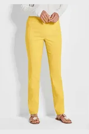 GOLDNER Schlupfhose Pflegeleichte Super-Stretch-Schlupfhose CARLA gelb normal | 52
