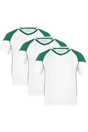 James & Nicholson Funktionsshirt 3er-Pack Funktionelles Kinder Teamshirt Team-T Junior JN338K (Spar-Set, 3er-Pack) Atmungsaktiv, feuchtigkeitsregulierend und schnell trocknend weiß XL: 146/152
