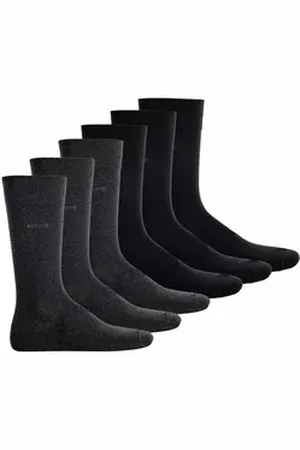 HUGO BOSS Kurzsocken Herren Socken 6er Pack Baumwollmischung (Packung, 6er Pack) grau|schwarz 47-50