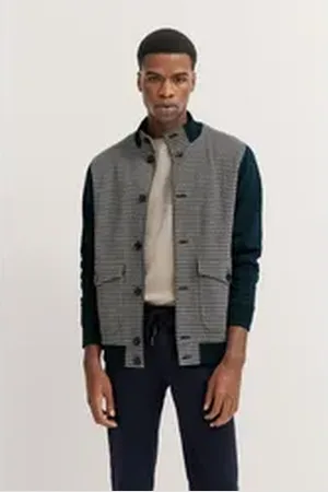 Bugatti Sweatjacke mit Collegekragen blau 4XL