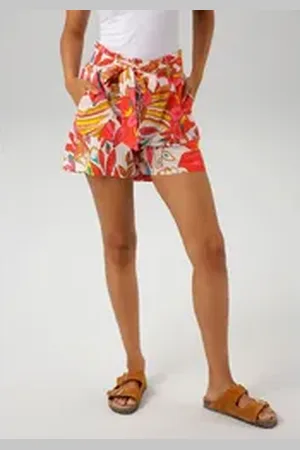 Aniston Shorts in 2 bezaubernden Druckvarianten - NEUE KOLLEKTION braun|bunt|gelb|grün|rot 40