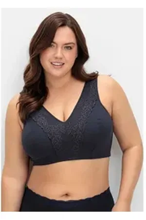 Sheego Bügelloser BH Große Größen in verschlussloser Bustier-Form blau 85