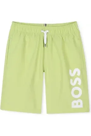 HUGO BOSS Kidswear Badeshorts Kidswear Badeshorts in der Farbe Lime-Grün mit Logo 8 Jahre ( 122-128 )
