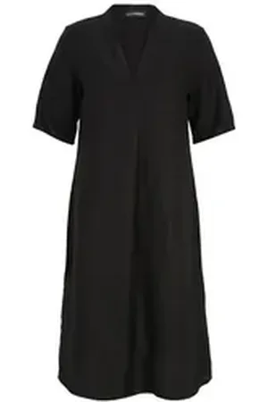 Doris Streich A-Linien-Kleid (1-tlg) aus Leinen schwarz 50