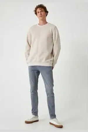Koton Skinny-fit-Jeans Normale Leibhöhe Skinny grau 32/30