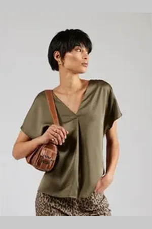 VILA Funktionsshirt Ellette (1-tlg) Falten grün 38