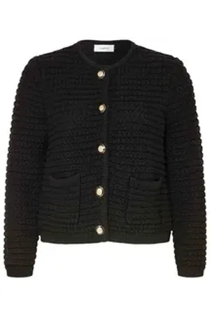 Bash Cardigan Strickjacke GASPARD mit Baumwolle schwarz 38