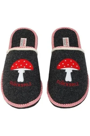 Adelheid Glückspilz Filzpantoffeln Pantoffel schwarz 42/43