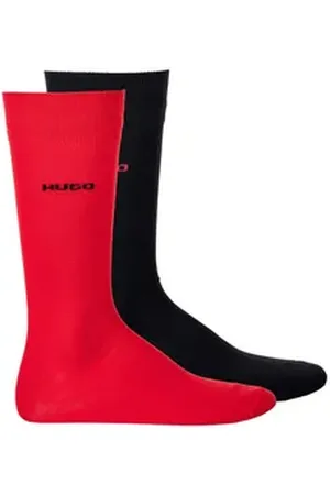 HUGO BOSS Kurzsocken Herren Socken 2er Pack Baumwolle 2P RS UNI CC (Packung, 2er Pack) rot 43-46
