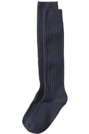 hessnatur Socken aus Merinowolle mit Bio-Baumwolle (1-Paar) blau 41-43