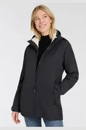 CMP 3-in-1-Funktionsjacke WOMAN LONG JACKET ZIP HOOD DETACHABLE schwarz 36