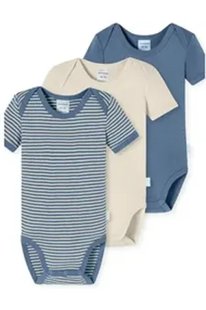 Schiesser Body Natural Love (3-tlg) langarm kurzarm body-suit blau|bunt 92