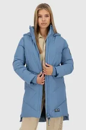alife kickin Steppmantel LunaAK A Coat CS WIntermantel, Damenparka blau 34
