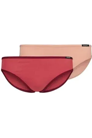 Skiny Slip Mädchen Slip 2er Pack Baumwolle (Packung, 2er Pack) bunt|rosa|rot 176