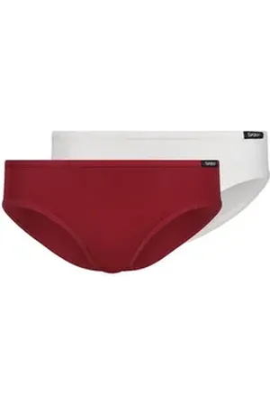 Skiny Slip Mädchen Slip 2er Pack Baumwolle (Packung, 2er Pack) bunt|rot 152