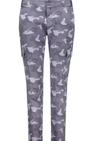 monari 2-in-1-Hose Cargohose mit Camouflage-Muster smoked purple gemustert 42
