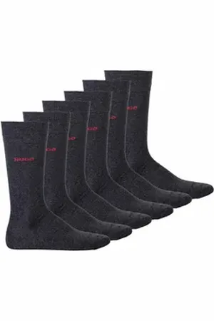 HUGO BOSS Kurzsocken Herren Socken 6er Pack Baumwolle 2P RS UNI CC (Packung, 6er Pack) grau 39-42