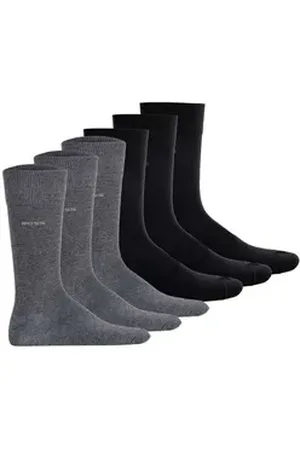 HUGO BOSS Kurzsocken Herren Socken 6er Pack Baumwollmischung (Packung, 6er Pack) grau|schwarz 47-50