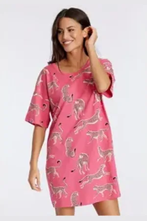 vivance collection Dreams Sleepshirt mt Animal Alloverprint rosa 52/54