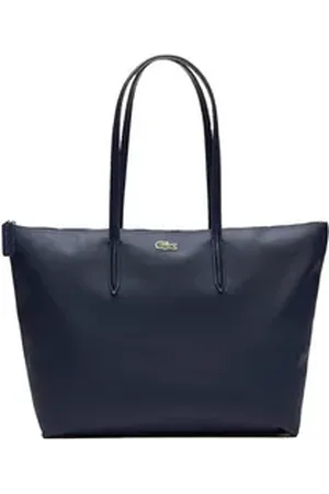 Lacoste Henkeltasche Damen Handtasche Lederimitat blau