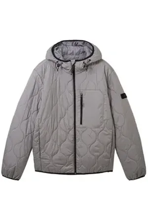 TOM TAILOR Denim Outdoorjacke (1-St) mit pflegeleichten Und recycelten Polyesterfasern grau S Herren