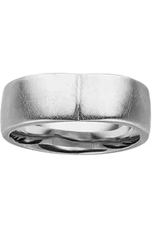 M&M Fingerring Ring Damen silber / gold breit (7 mm) matt (1-tlg), "Pure Volume", deutsche Qualität, inkl. edles Schmucketui silberfarben 62