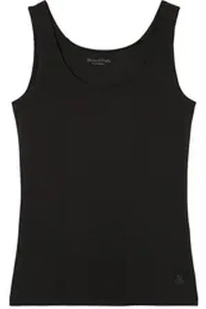 Marc O’ Polo Tanktop Essentials mit kleinem Logo am Saum schwarz L