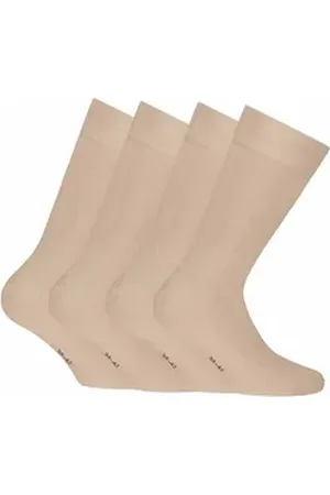 Rohner Socks Kurzsocken Unisex Socken 4er Pack Viskose Bamboo 2er pack (Packung, 4er Pack) beige 43-46