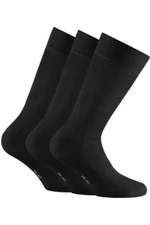 Rohner Socks Kurzsocken Unisex Socken 3er Pack Wolle Cotton 3er Pack (Packung, 3er Pack) schwarz 43-46