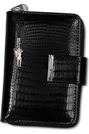 Jennifer Jones Geldbörse Damen Börse RFID Blocker (Portemonnaie, Portemonnaie), Damen Portemonnaie Echtleder Größe ca. 12cm, schwarz schwarz