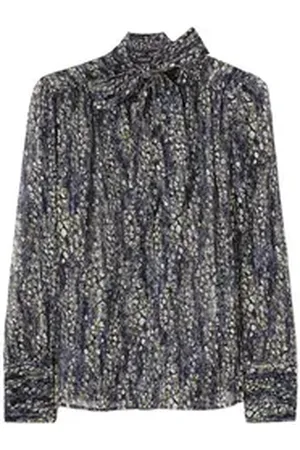 Dondup Schluppenbluse Schluppenbluse aus Viskose blau 36