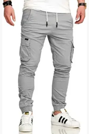 Soul Star Cargohose S2LOM Herren Chino Jogger Jeans Hose Stoffhose Freizeithose grau 38