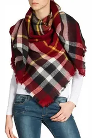 CASPAR Modeschal SC412 Damen XXL Schal rot