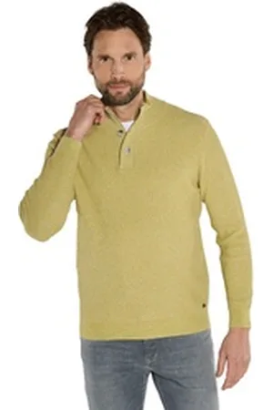 ENGBERS Stehkragenpullover Pullover mit Polo-Kragen gelb M